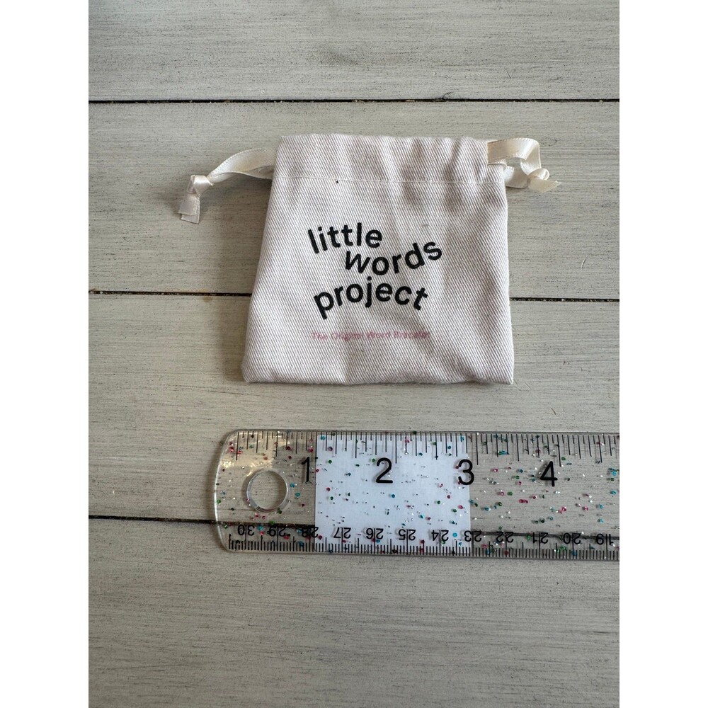 The Original Word Bracelet Little Words Project White Pouch